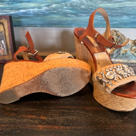 Michael Kors  wedge leather sandals - Picture 3 of 6